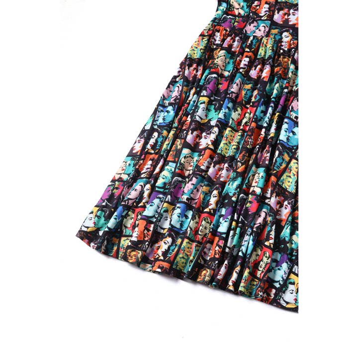 Dolly & Dotty - Wholesale Dress - Women's - Billie Long Sleeved Dress in Black Vintage Comic Print