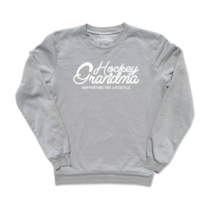 Hockey Grandma Support Lifestyle Sweatshirt for wholesale by Iron+Steel Hockey