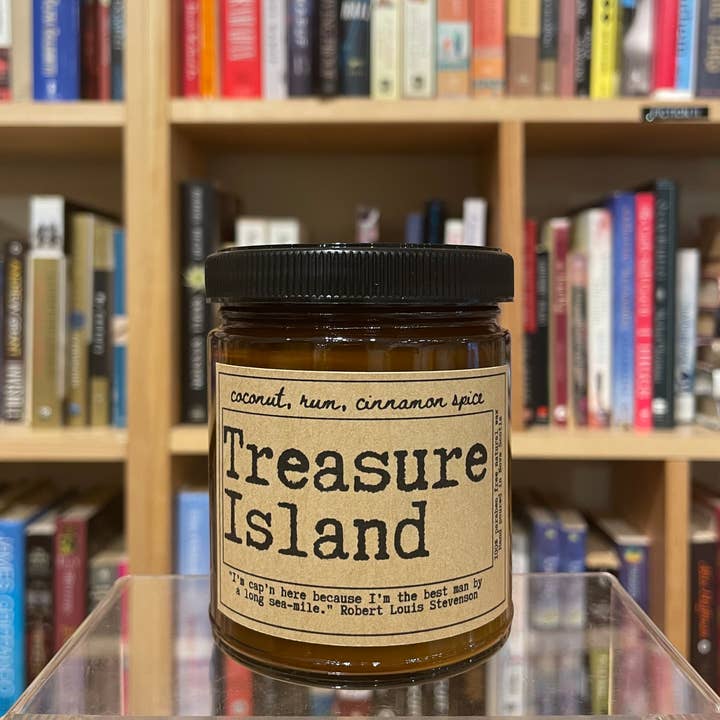 NovelTea Bookstore & Gifts - Wholesale Jar/Filled Candle - Treasure Island - Coconut & Rum Scented Candle