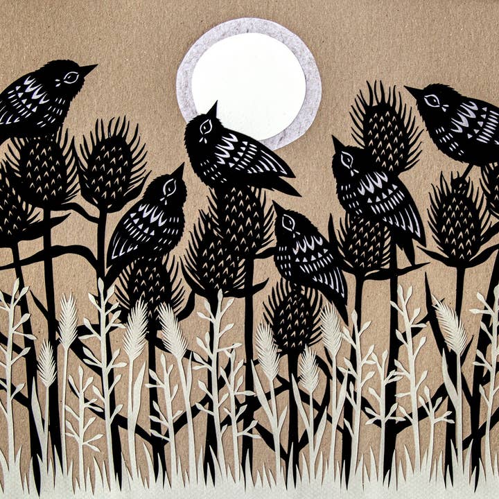 Autumn's Gardeners — Impression d'art sur papier découpé 11 x 14 pouces pour la vente par Rural Pearl: Cut Paper Art by Angie Pickman