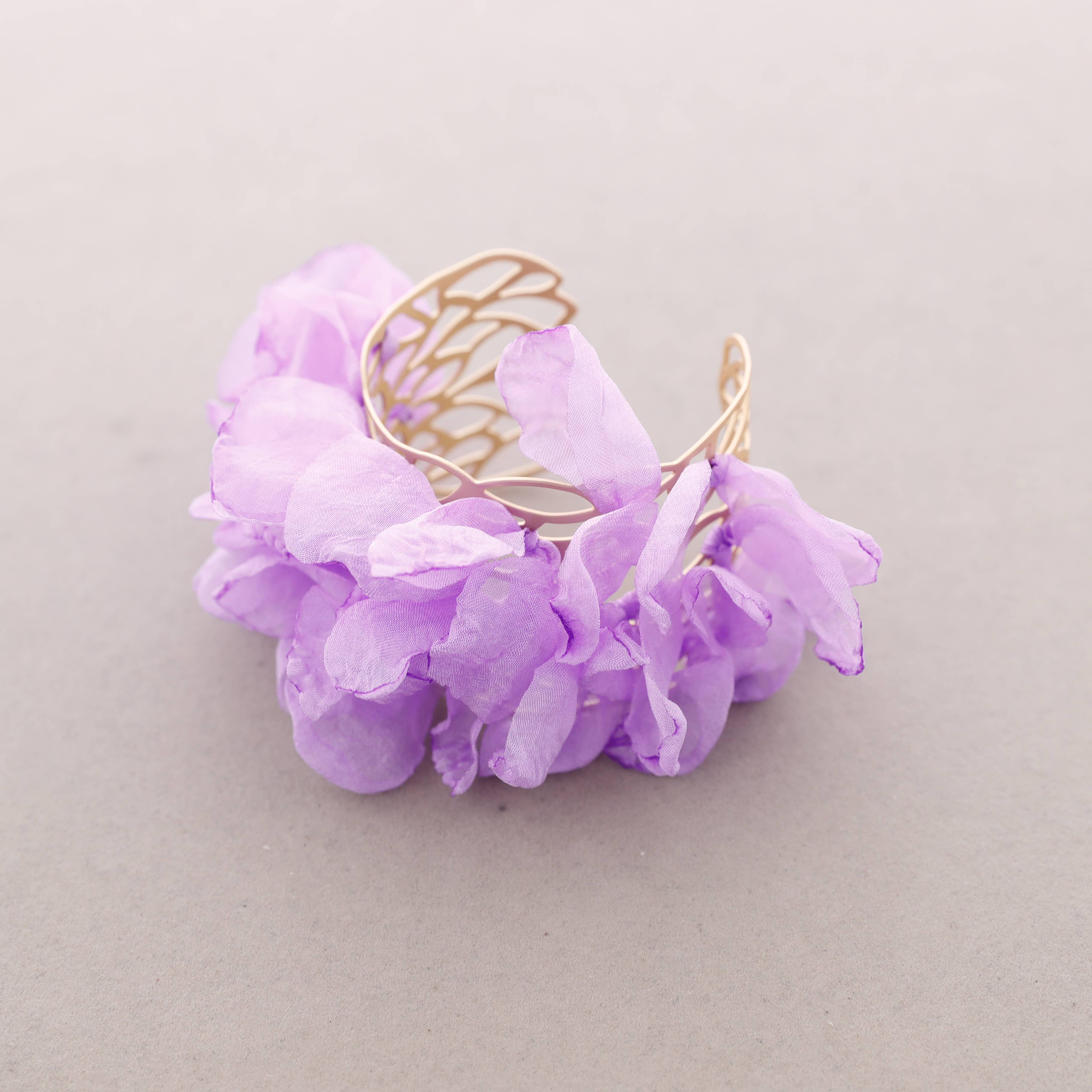 Sonata – wholesale Vävt/flätat armband – Justerbart armband med tygblommor4