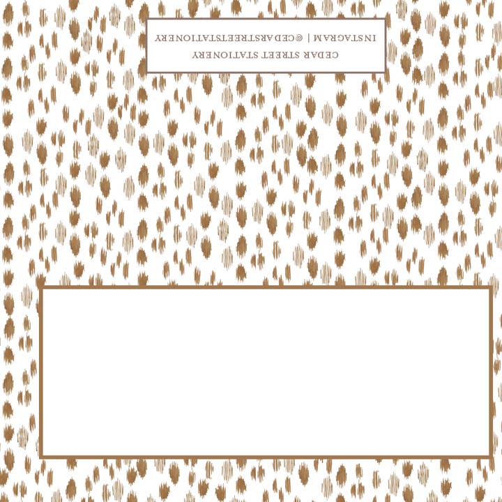 Les Touches Brown Place Cards for wholesale by Cedar Street Stationery