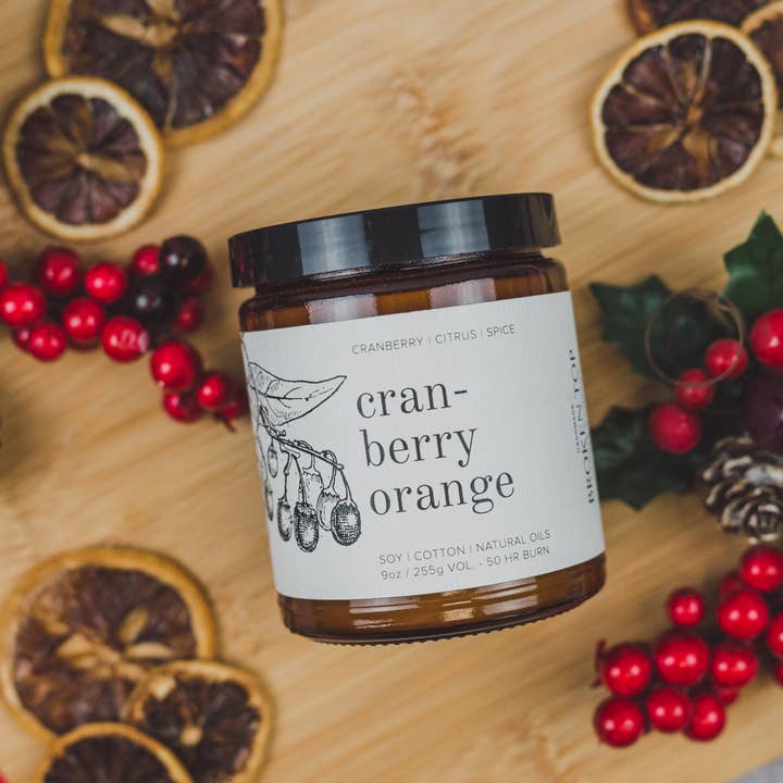 Broken Top Brands – wholesale Burkljus – Tranbär Apelsin 9oz Sojaljus1