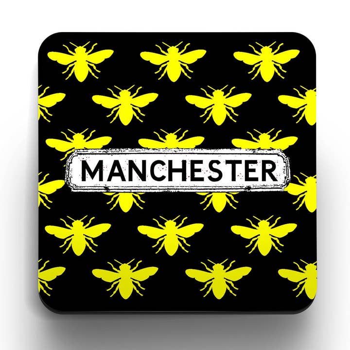 Sous-verres en forme d'abeille noirs et jaunes (lot de 4) pour la vente par tinned snail