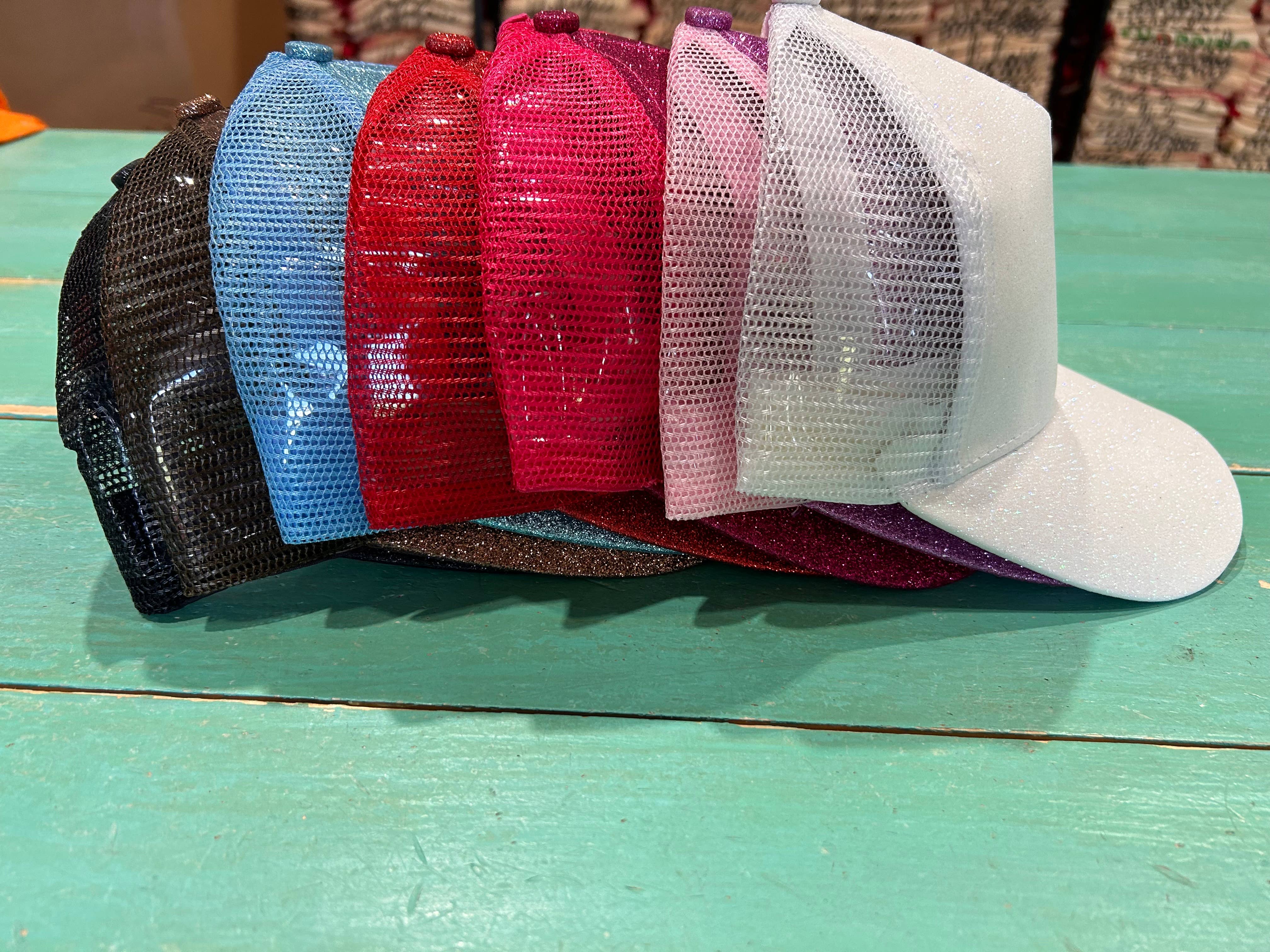 Vibes Hat Company - Wholesale Ponytail Cap - Women's - Vibes Black Glitter Ponytail Caps | Sparkle | Baseball Cap8