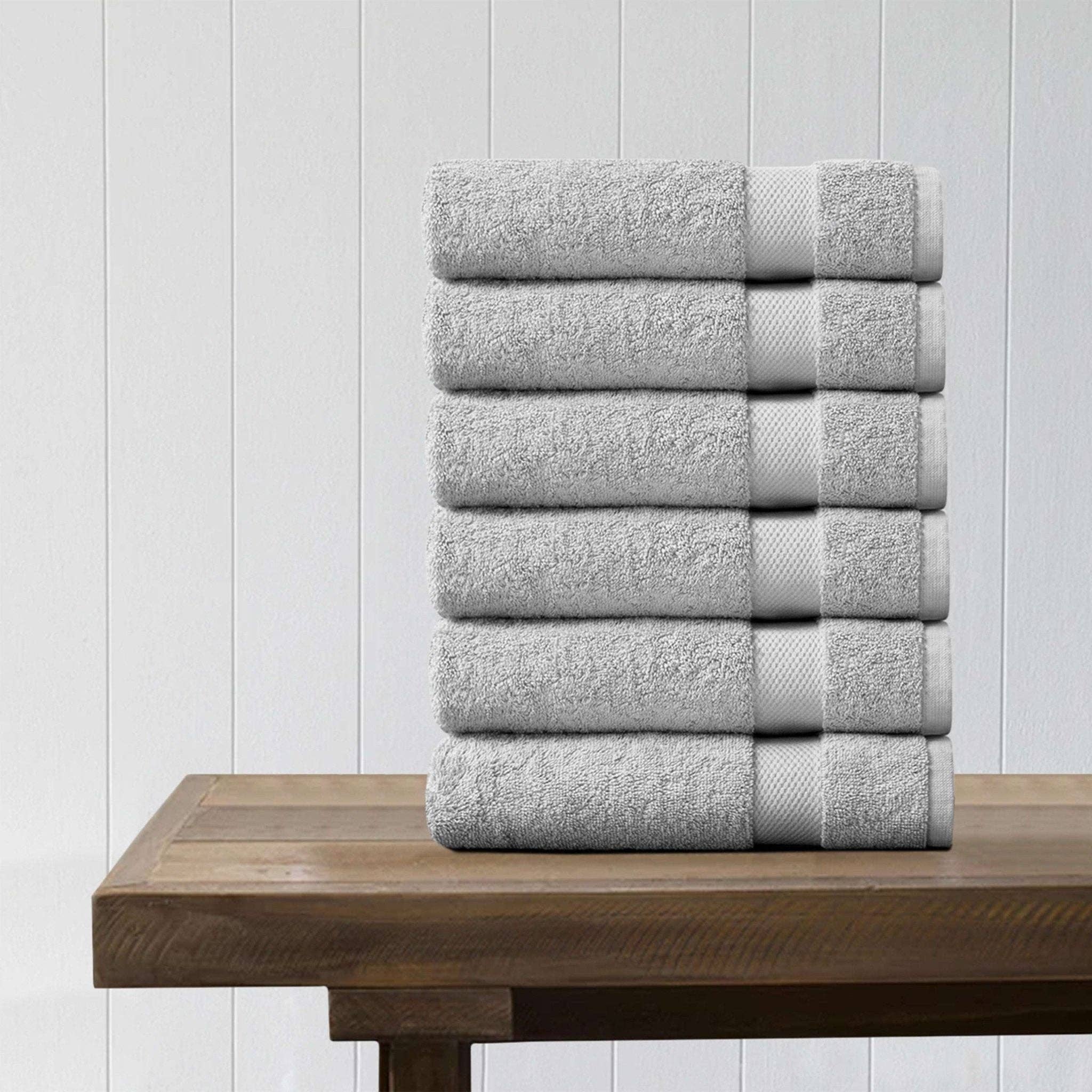 Delara - Wholesale Towel Set - 100% Organic Cotton Quick Dry Wash Cloth (Pack of 6)0