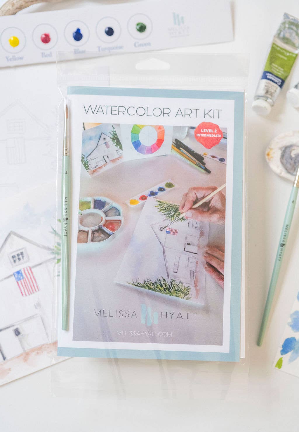 Melissa Hyatt - Wholesale DIY Craft Kit - Watercolor Art Kit- White Barn8