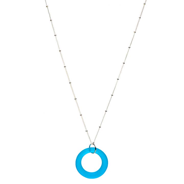 Smart Glass Recycled Jewelry - Wholesale Sieradenset - SET VAN 6 gerecyclede fles Seaglass Style ketting op sterling2