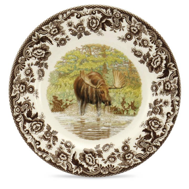 Spode Woodland Salad Plate 8 inch (Moose) for wholesale by Portmeirion, Spode, Pimpernel, Nacthmann, Wrendale Designs