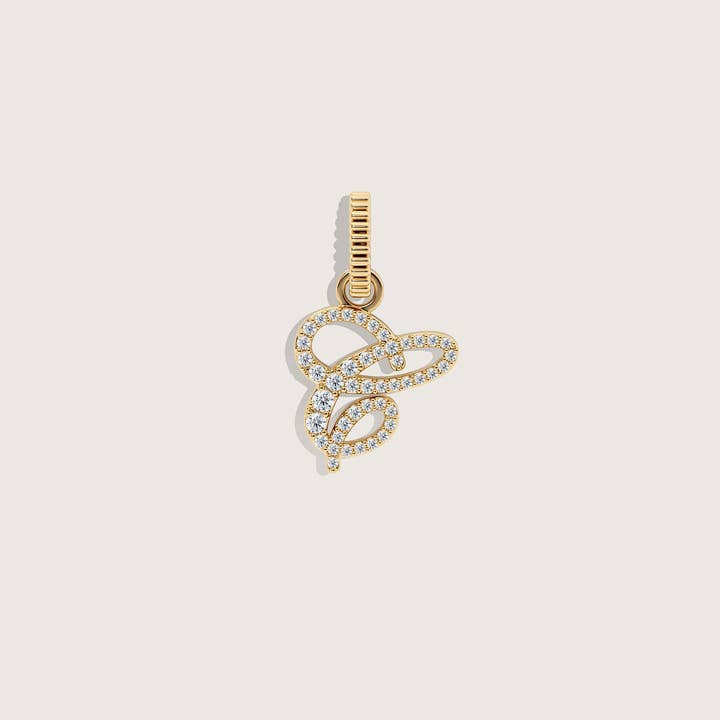 Kinn - Wholesale Individual charm/pendant - Pave Love Letter Charm Pendant5