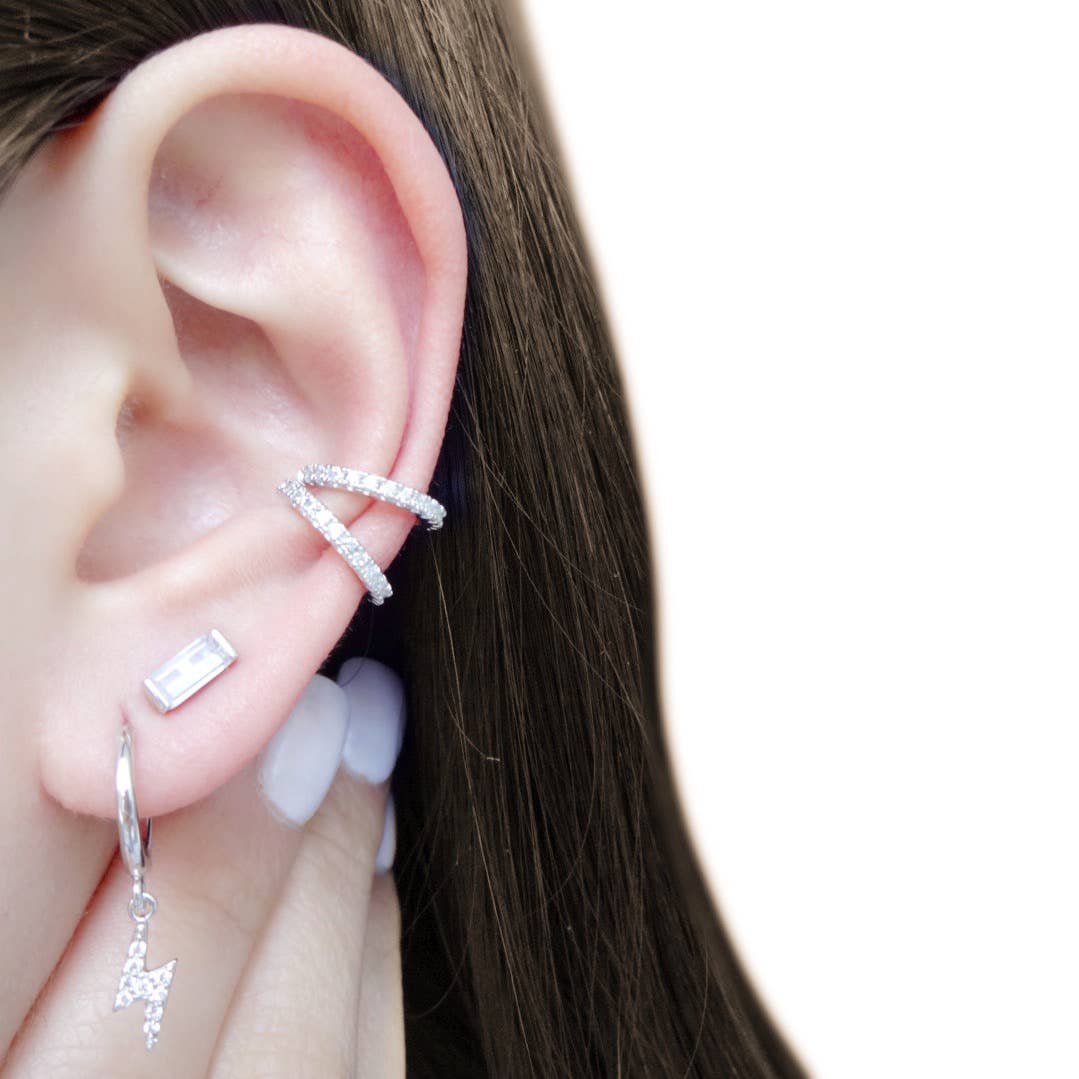 KIKICHIC - Wholesale Stud/Post Earrings - CZ Baguette Diamond Earrings3