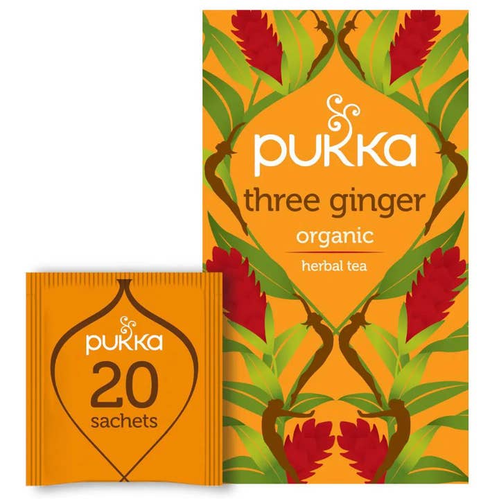 Ecohesens - Wholesale Health/Detox Tea - Organic Three Ginger Infusion - box of 20 bags - Pukka2