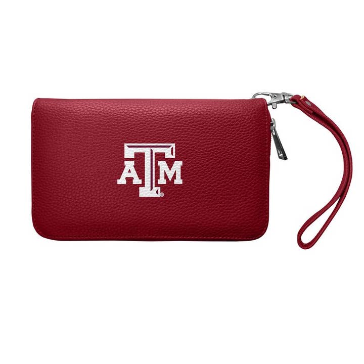 Little Earth Productions - Wholesale Wallet - Women's - NCAA Texas A&M Aggies Pebble Zip Organizer Wallet0