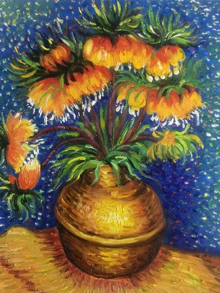 Keizerlijke kroonridders in een koperen vaas voor wholesale door La Pastiche