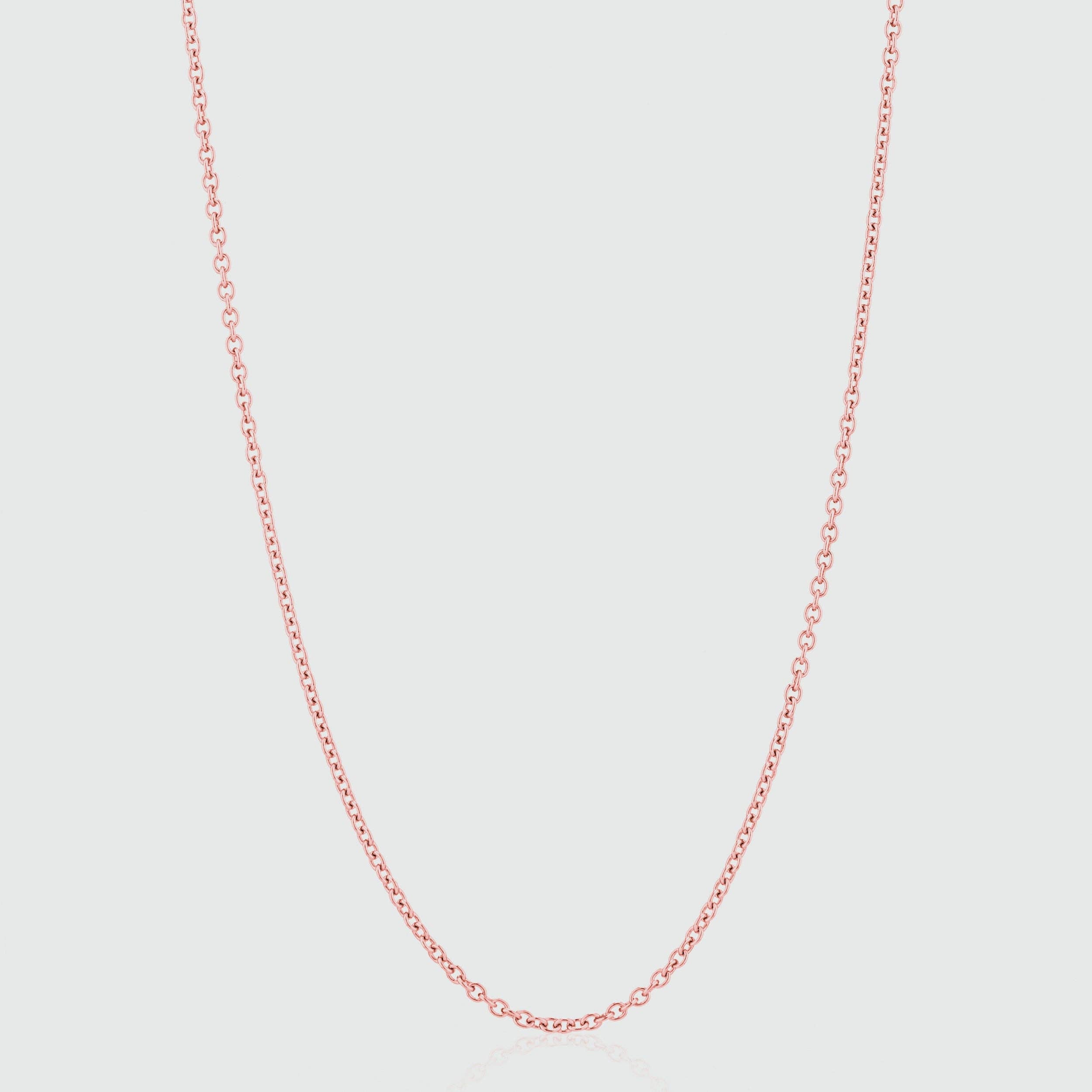 Auree Jewellery – wholesale Link & chain necklace – Paddington 9ct Rose Gold Medium Trace Chain0