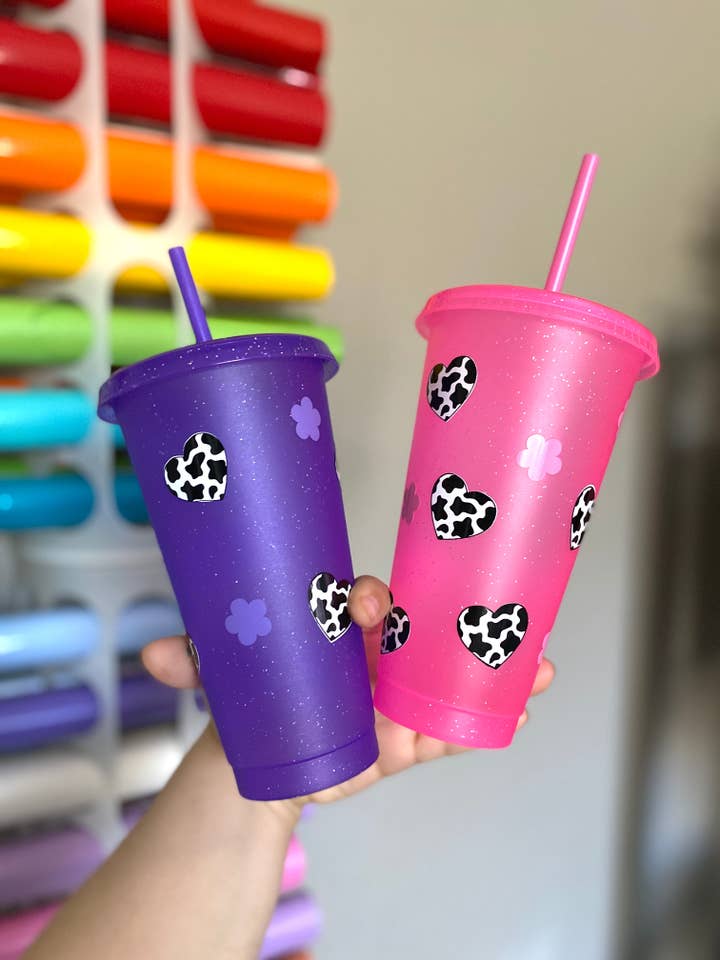 Cow Heart Tumbler for wholesale by Beautiful Disaster NMC