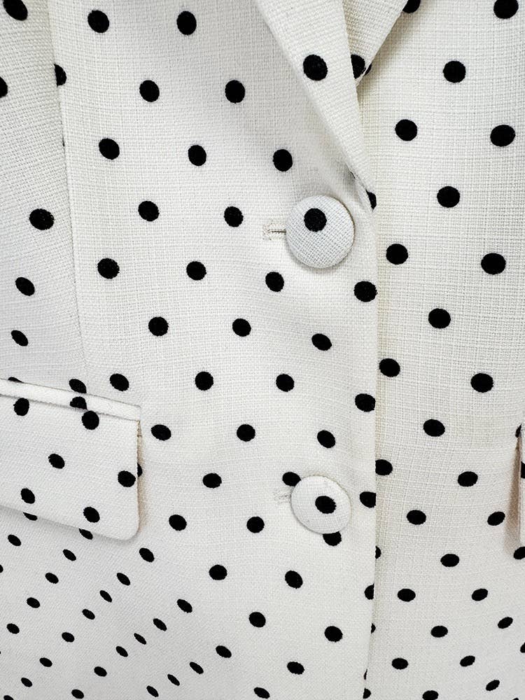 Productseeker - Wholesale Suit Set - Women's - SET71Y Elegant Polka Dot Suit Set with Bow-Decorated Jacket4