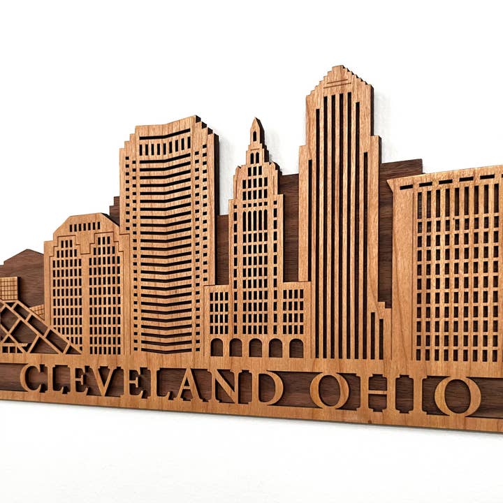 Inspired Indigo - Wholesale Wall Accent - Cleveland Skyline Wall Art1