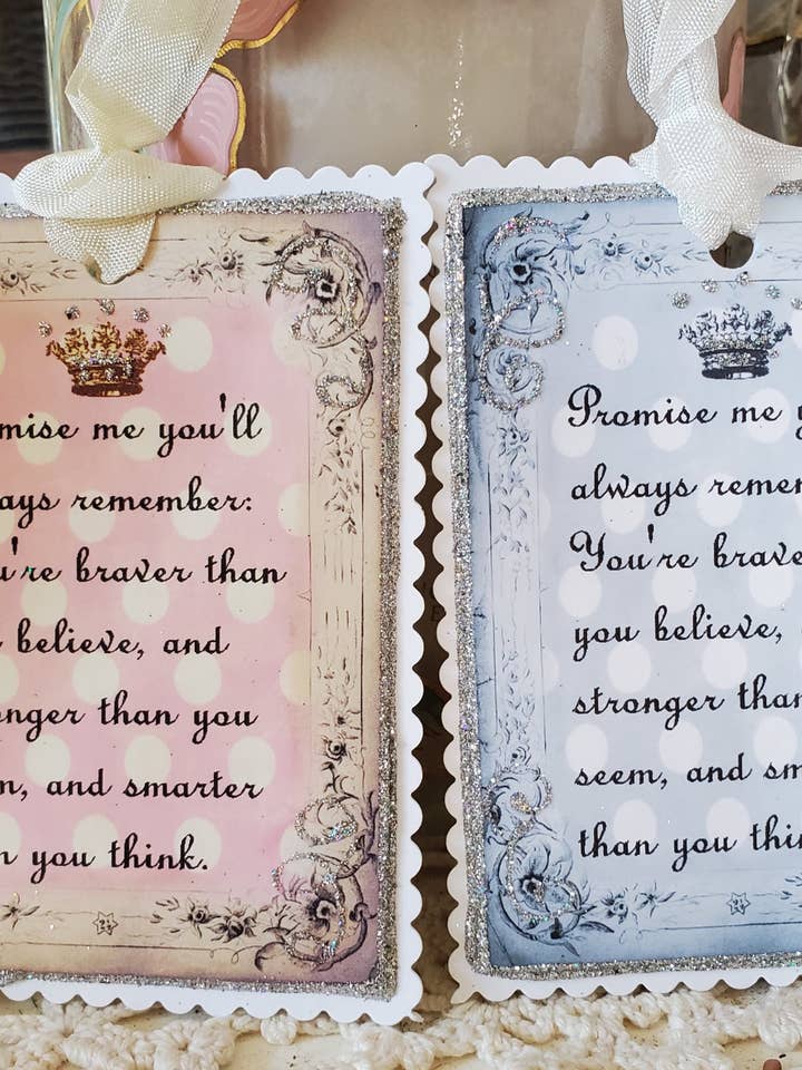 Whinnie The Pooh Quote Promise Me Gift Tag Keepsake for wholesale by Little Heart Designs