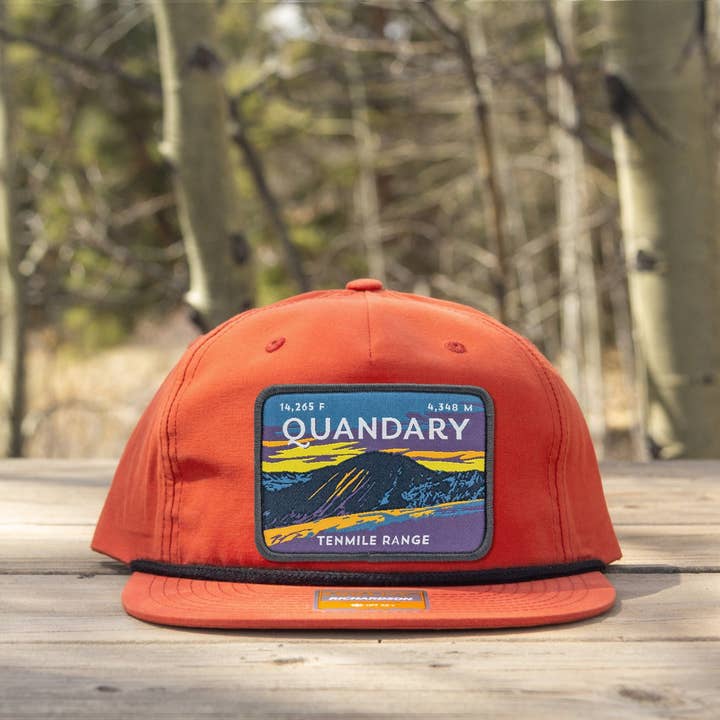 Hinterland Outdoors - Wholesale Flat Brim Cap - Unisex - Quandary Peak Colorado 14er Rope Hat2
