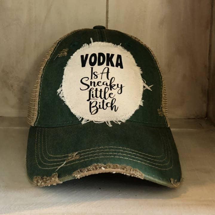 BohoGroove - Wholesale Baseball Cap - Women's - Vodka is a Sneaky Little Bitch Hat, Vodka Ball Cap15