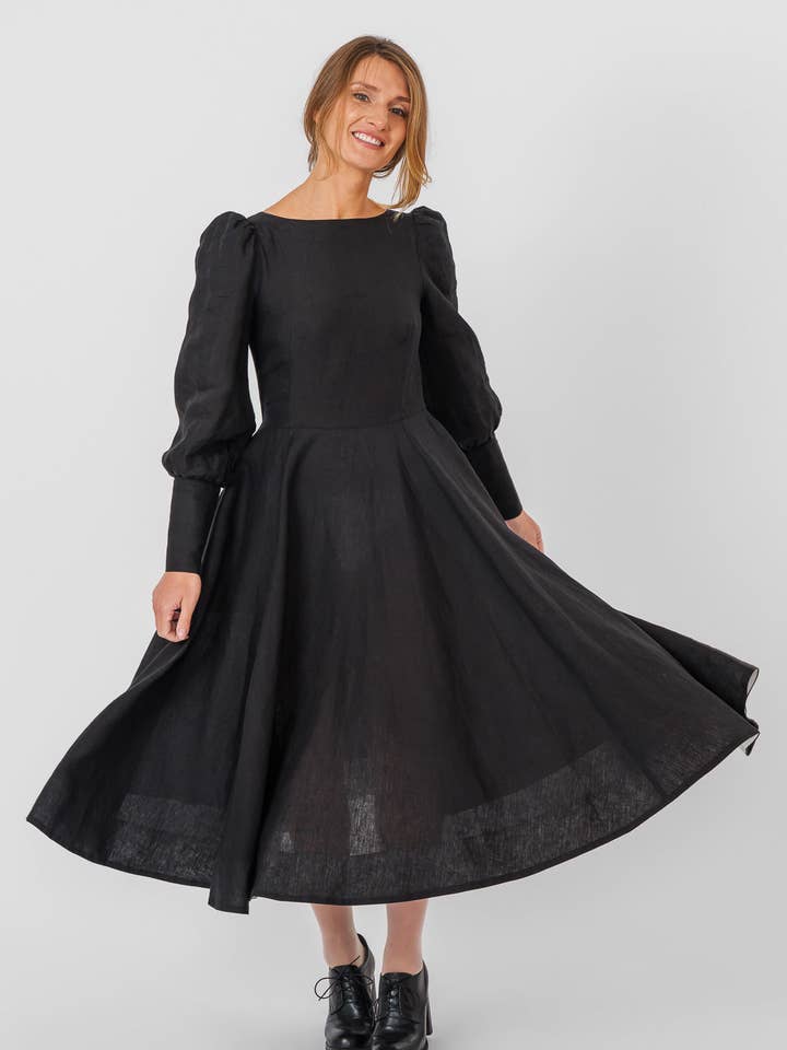 Red Poppy Hawthorn Dress, Long Sleeve for wholesale on Faire13