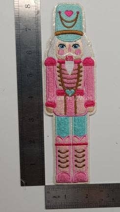 Scratch Decor - Wholesale Patch - $1 Pastel Nutcracker Chenille White Glitter Iron On Patch4