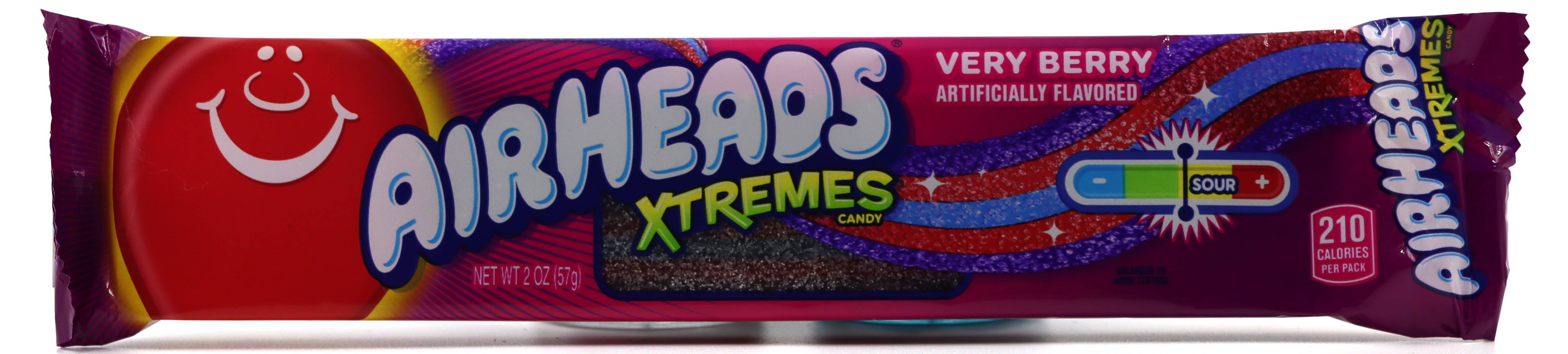 Grandpa Joe's Candy Shop - Wholesale Gummy - Airheads Xtremes Very Berry Candy Belts 2oz, 18ct2