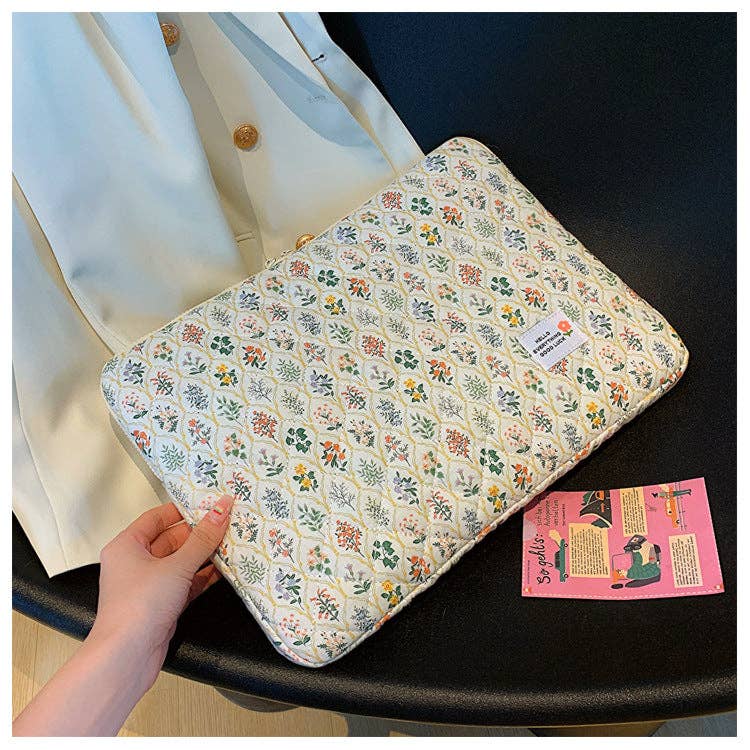 Dipped Shop - Wholesale Laptop/Tablet Case - Women's - Flower Love Print Cute Laptop Ipad Bag DPB292412