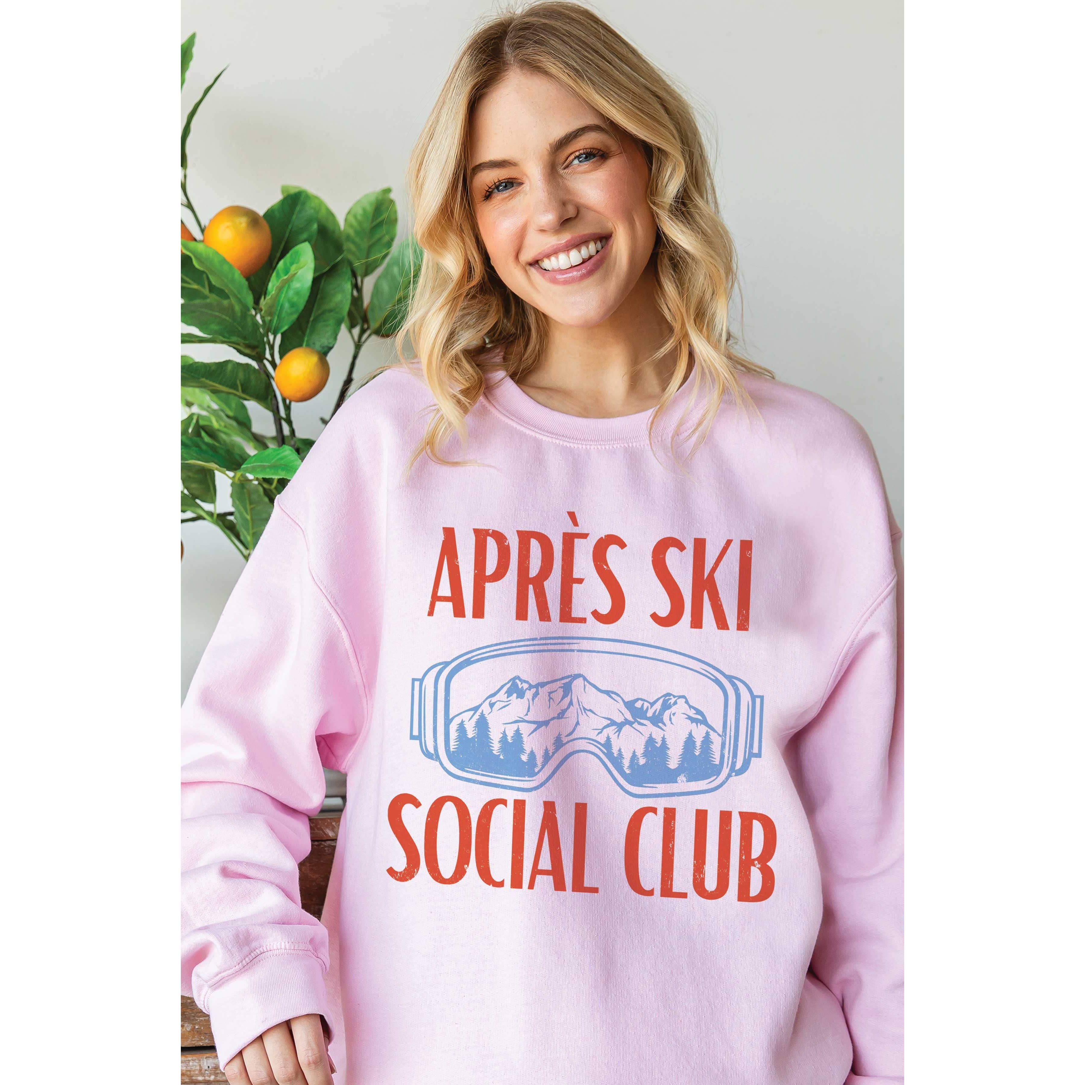 BLUME & CO. - Wholesale Graphic Sweatshirt - Women's - APRES SKI SOCIAL CLUB Winter Graphic Sweatshirt3
