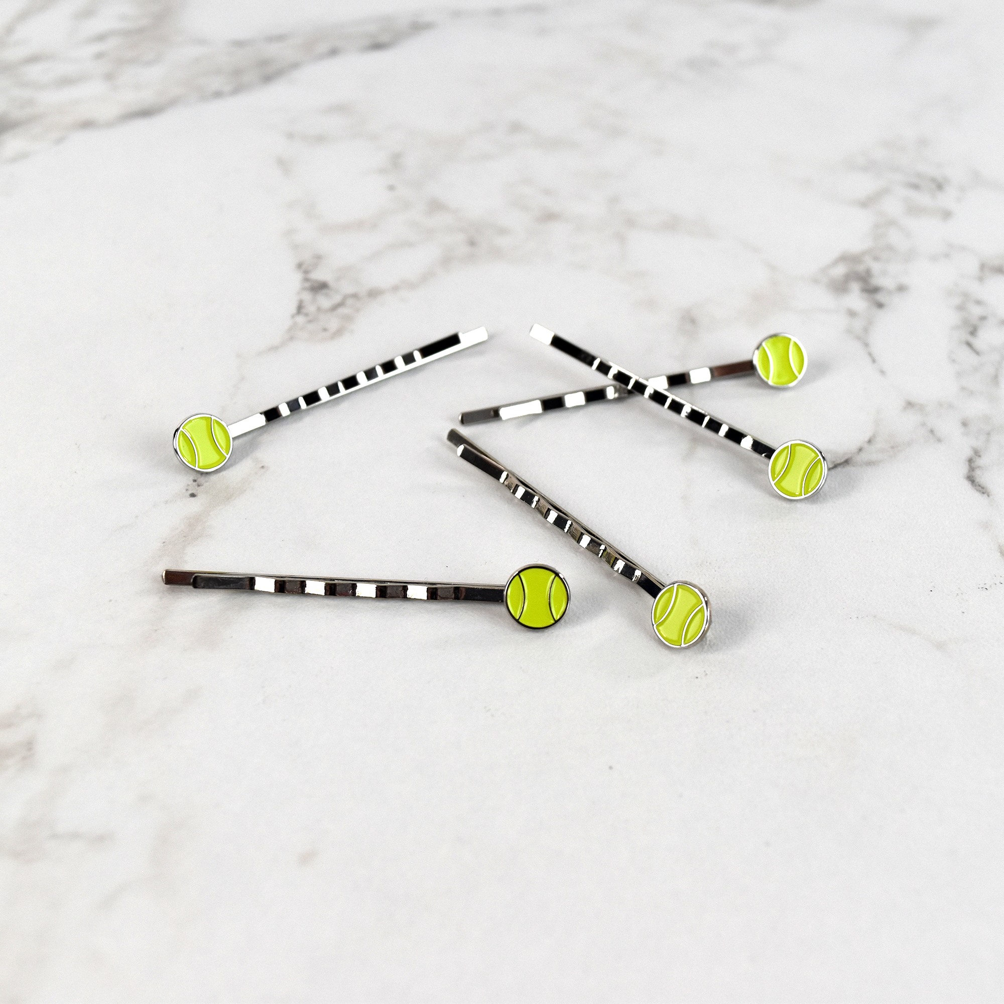 Racquet Inc - Wholesale Hair Pin - Tennis Hair Pins (5-Pack) - Green2