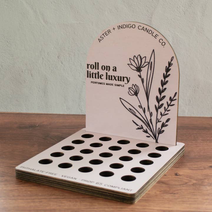 Présentoir de Parfum | EXPOSITION UNIQUEMENT pour la vente par Aster + Indigo Candle Co.