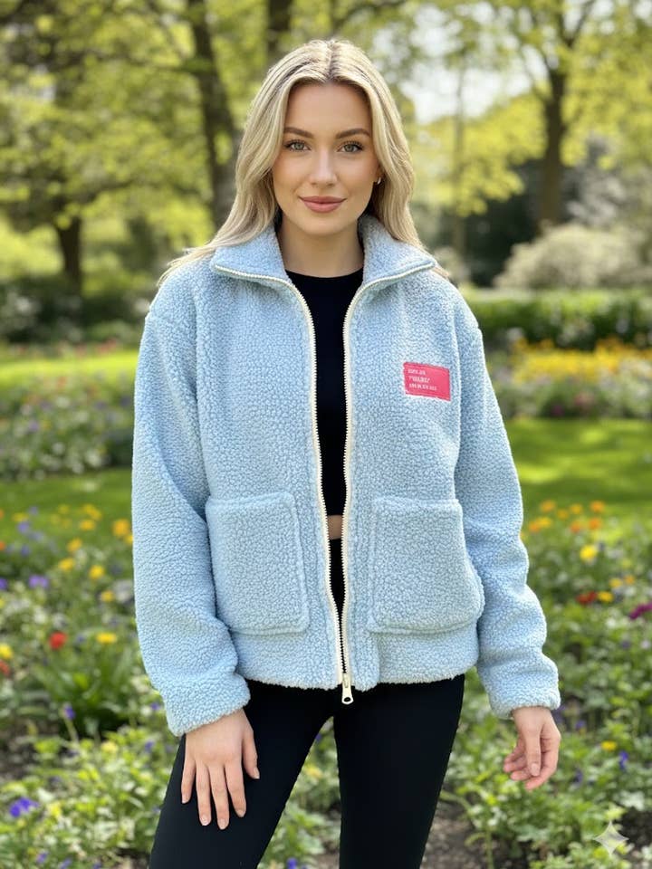 Teddy jacket with zip collar for wholesale by VICTORIA&ISAAC