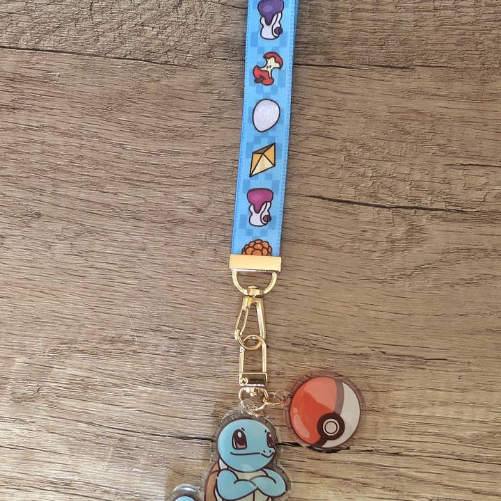 Sadsquatch - Wholesale Keychain Bracelet - Choose Your Starter - Cute Pokemon Wristlet Lanyard Keychain9