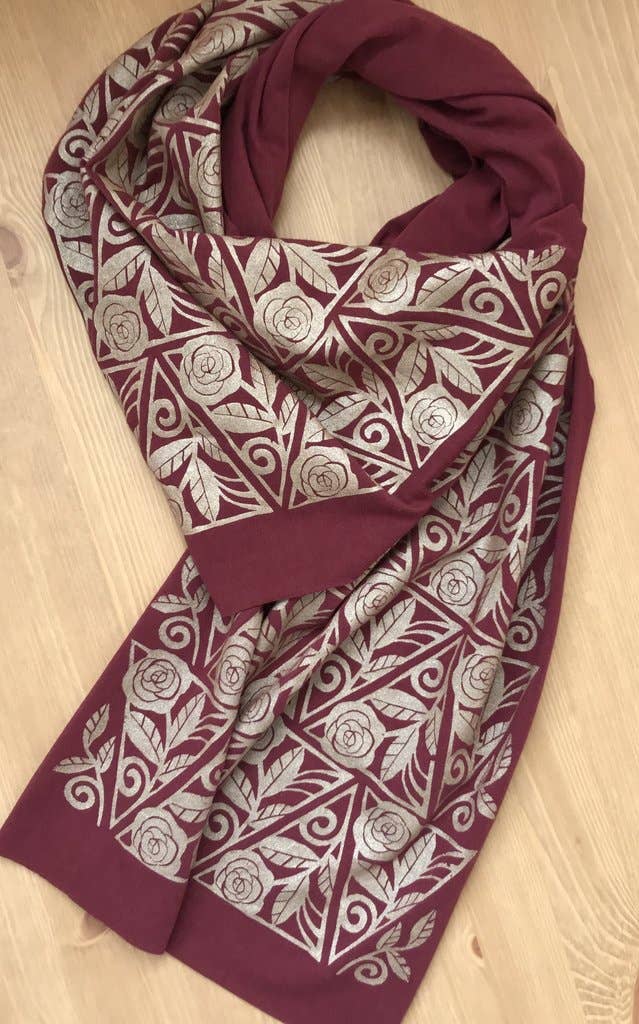 Morris & Essex - Wholesale Scarf - Women's - Gold Roses Pattern Scarf2