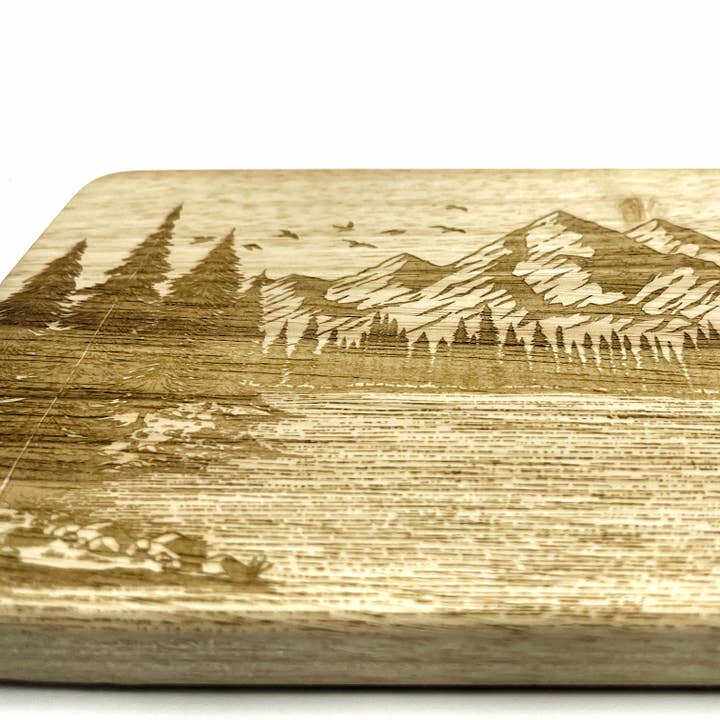 LumEngrave - Wholesale Cutting Board - MOUNTAIN LAKE Laser Engraved Wood Cutting Boards2