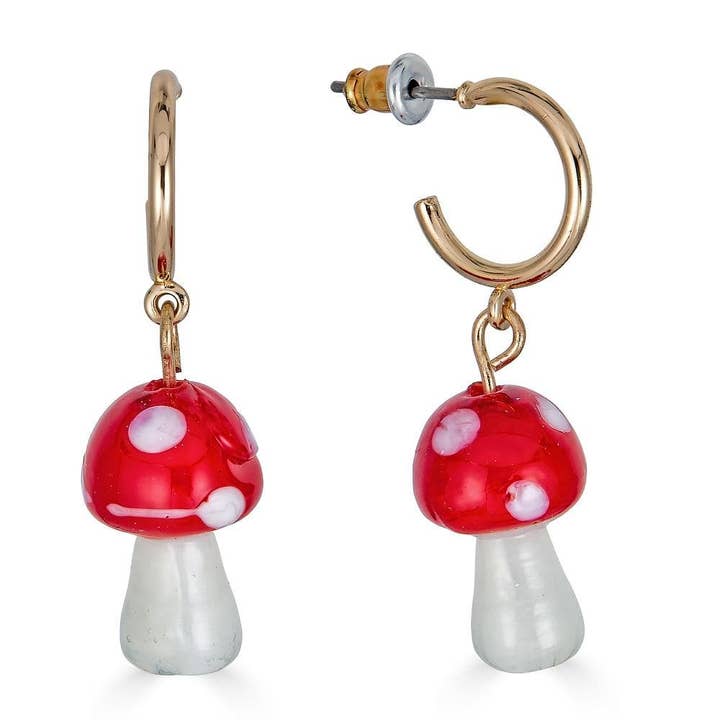 Mushroom Drop Earrings for wholesale by Auro Atelier