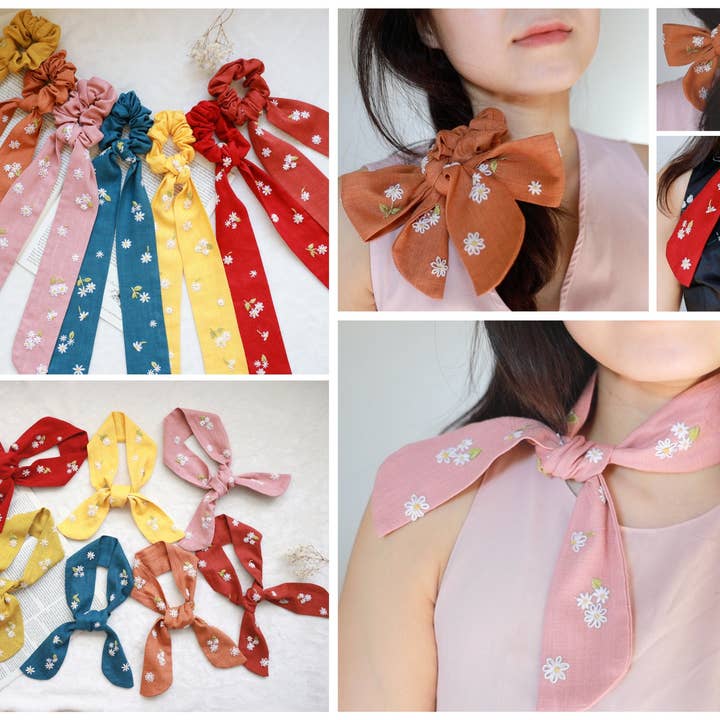 Mångsidig broderad linnehalsduk pannband för wholesale av Finer Embroidery