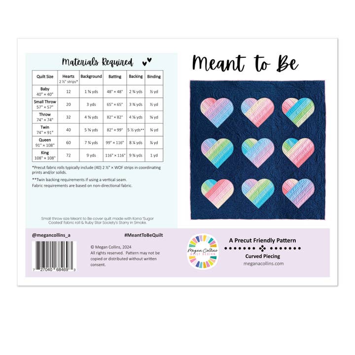 Meant to Be Quilt Pattern for wholesale by Megan Collins Quilt Design