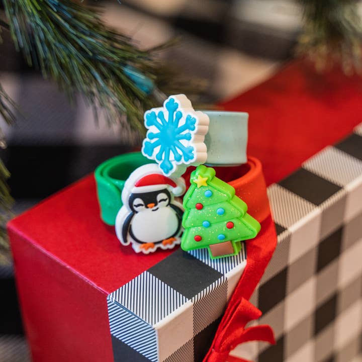 Frog Sac - Wholesale Light-Up Toy - Kids & Baby - Light Up LED Christmas Slap Bracelets - 3 Pack