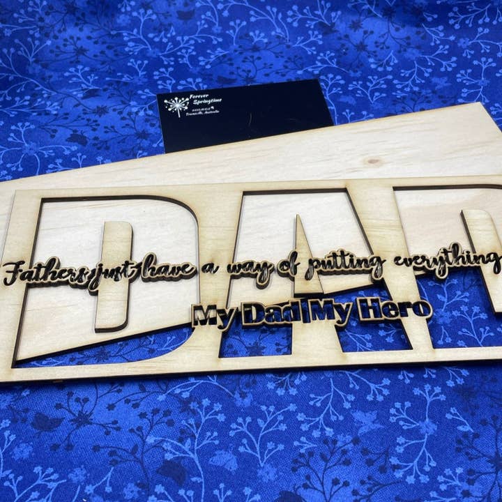 Panneau de bricolage de luxe : papa, 2 couches pour la vente par Forever Springtime