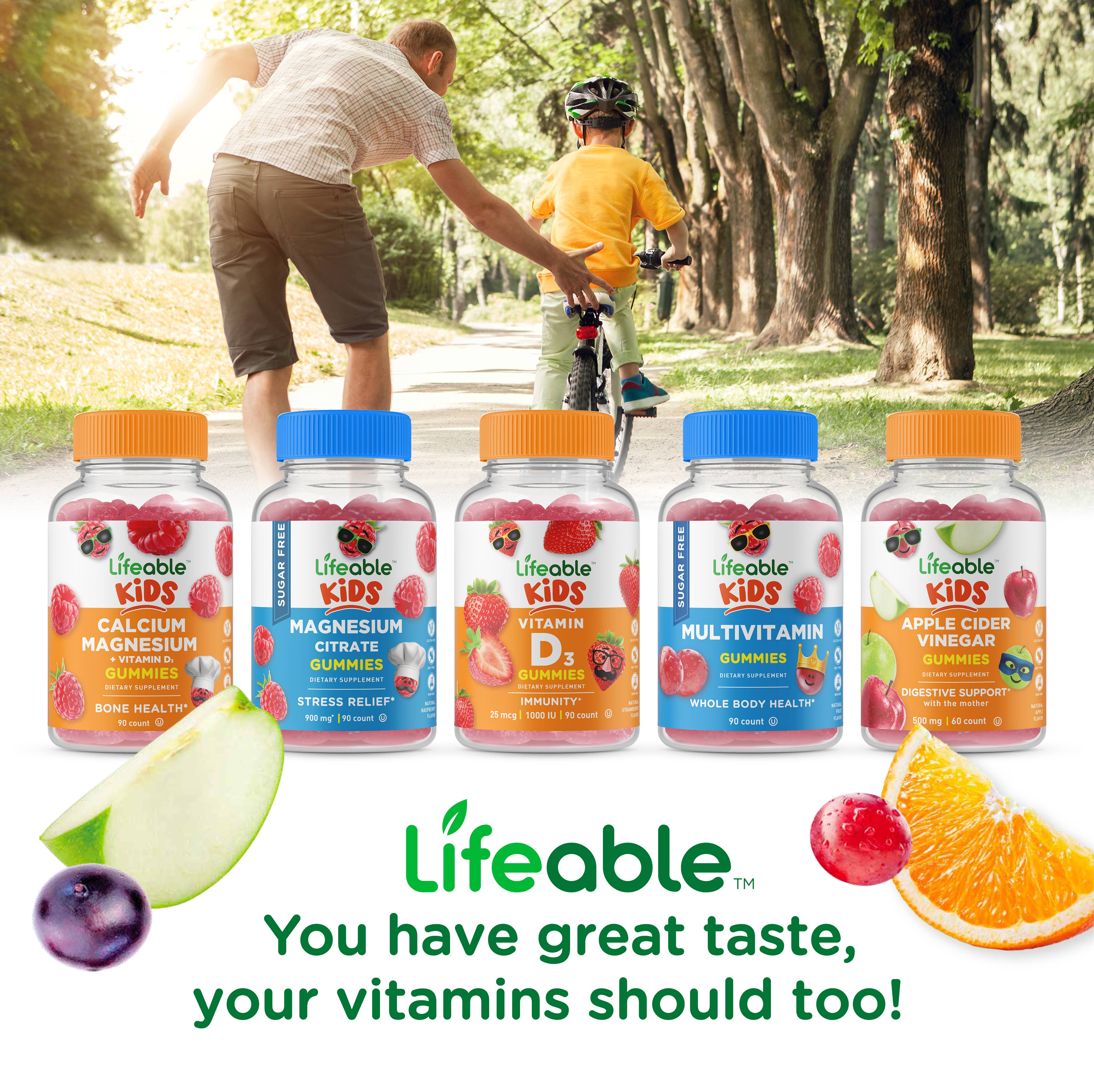 Lifeable - Wholesale Oral Supplement/Vitamin - Lifeable Turmeric Curcumin + Ginger, Kids Immunity Gummies6