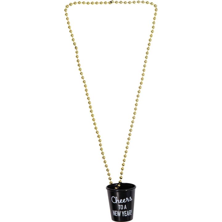 Bulk Party Decor - Wholesale Party Favor - New Year's Necklace w/ Shot Glass Favor, 2/Pkg