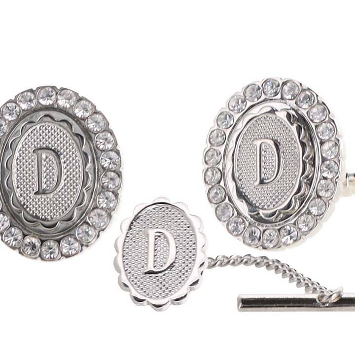 Dubal Brothers - Vendita all'ingrosso Gemelli - Gemelli e fermacravatte Vittorio Vico Bling iniziali: dalla A alla Z di Classy Cufflinks48