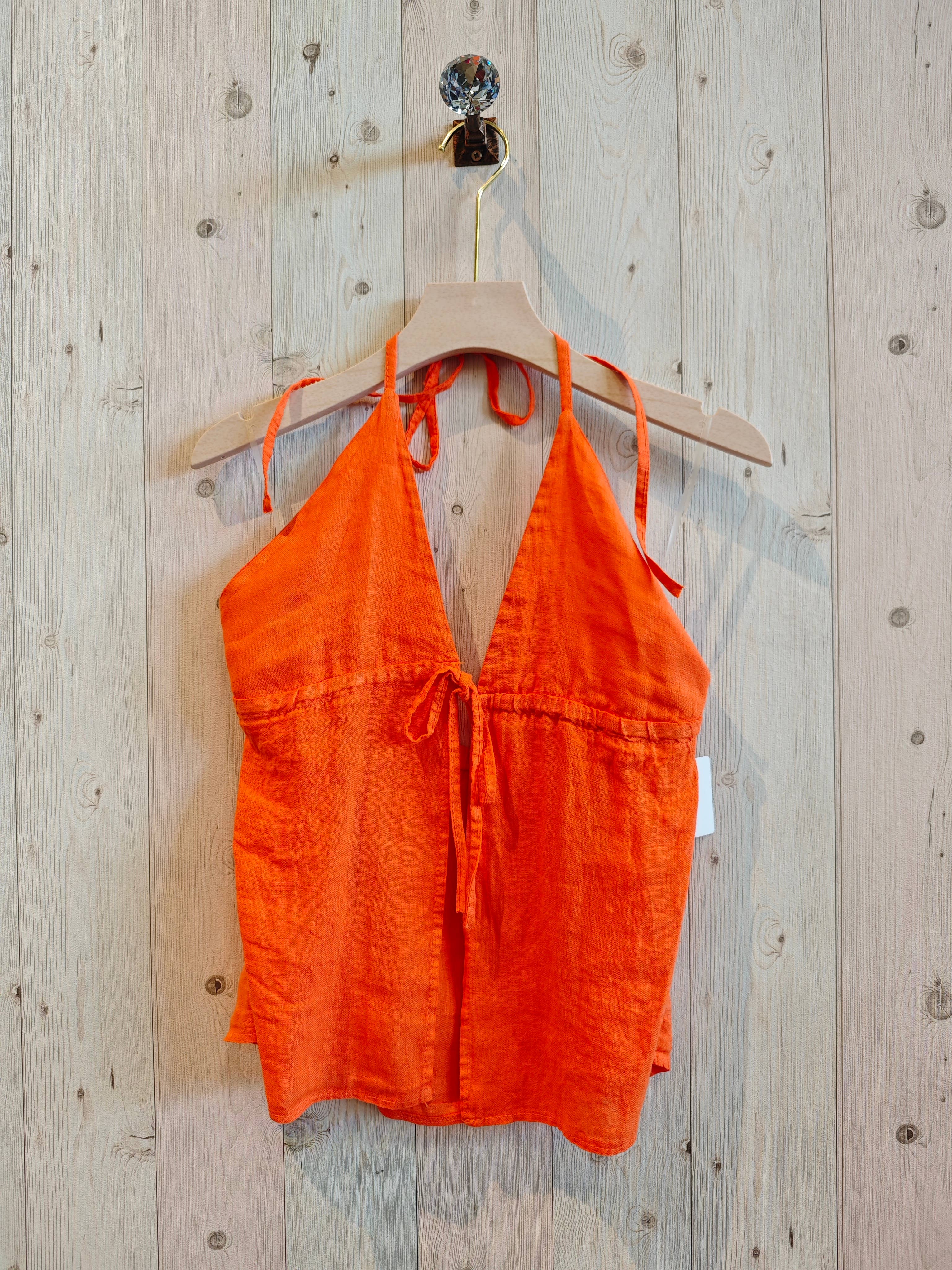 Linen & More - Vente Caraco – femme - T-shirt à bretelles ouvertes 100 % lin REF 2152215