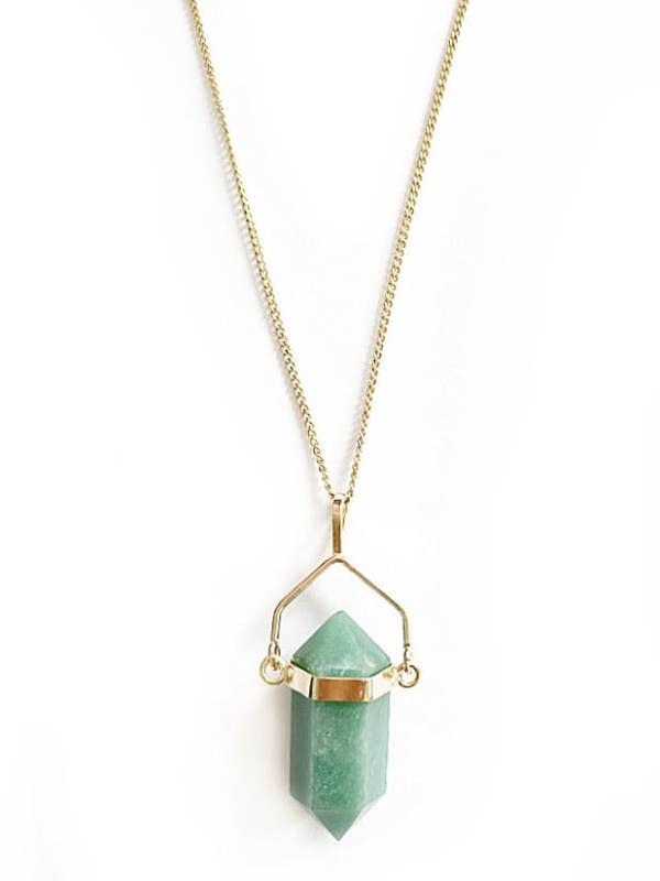 collier pendentif aventurine pour la vente par Crystal and Sage