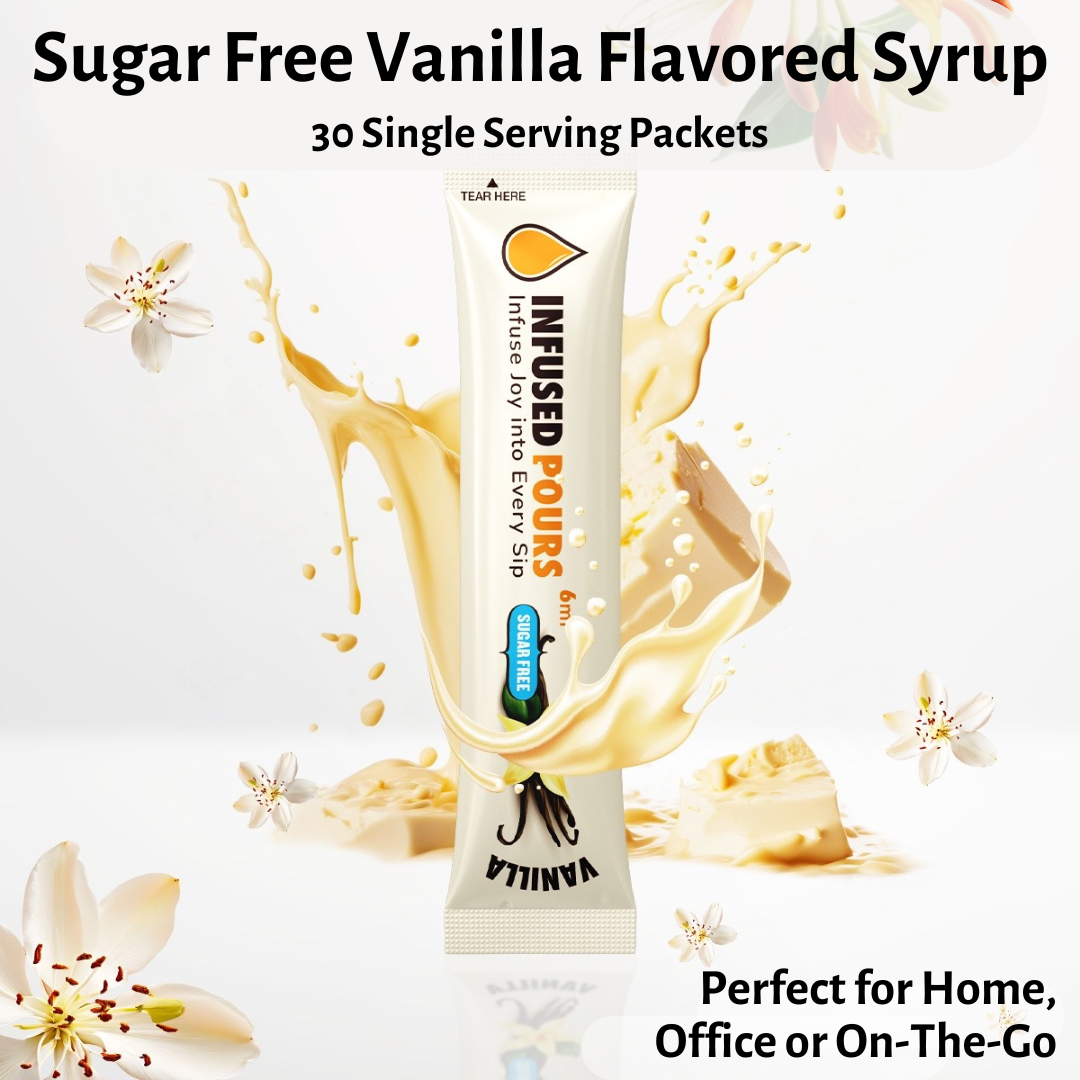 The Beverage Packet Company - Wholesale Flavored Syrup - Sugar Free Vanilla  (50 Bags Plus) 6mL1
