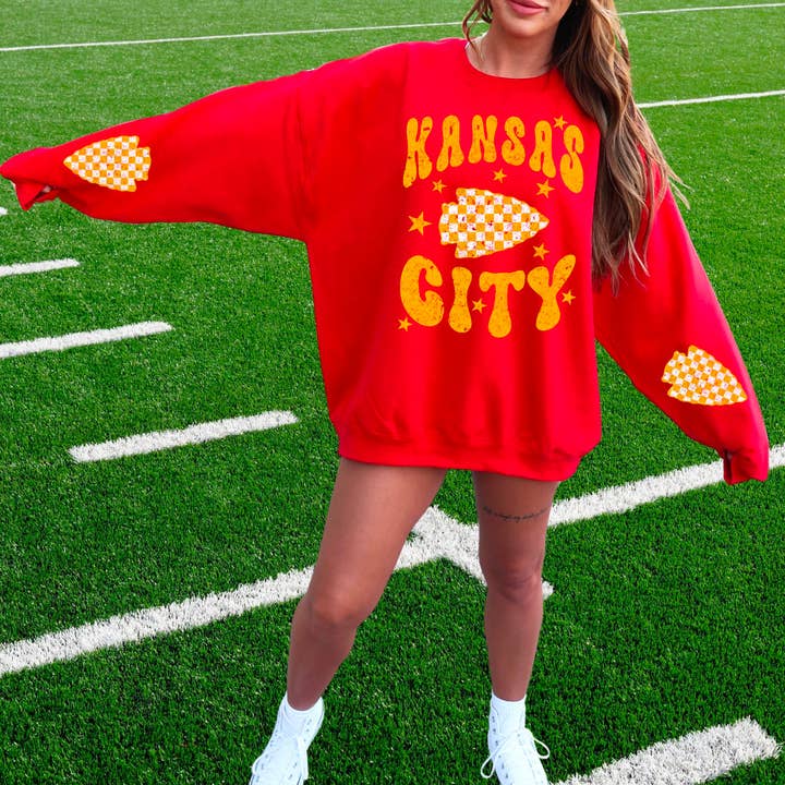 Kansas City Vintage Pijlpunten Oversized Design voor wholesale door Farmtown Printing Company