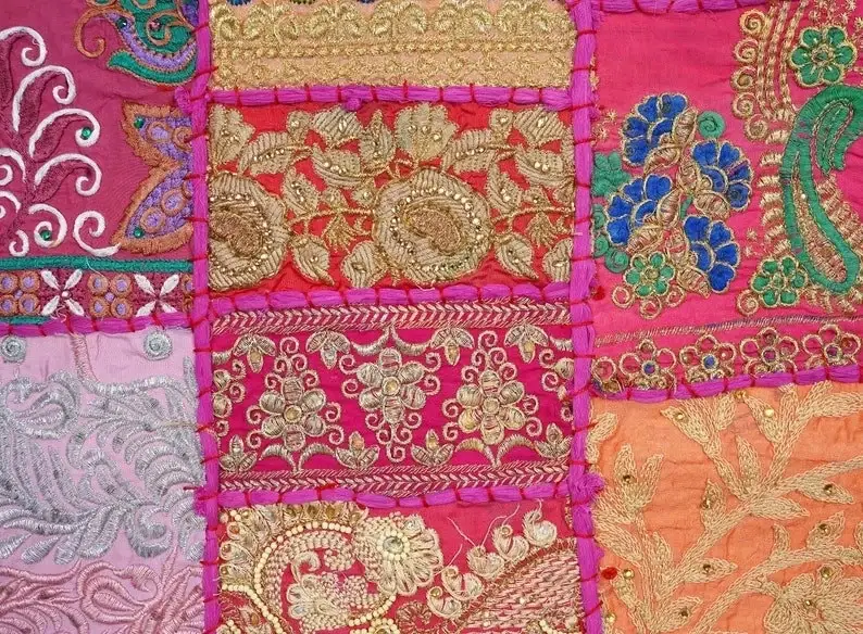 GYPSY STUDIO – Engroshandel Bordløber – Indisk vintage bomuld patchwork bordløber vægophæng1