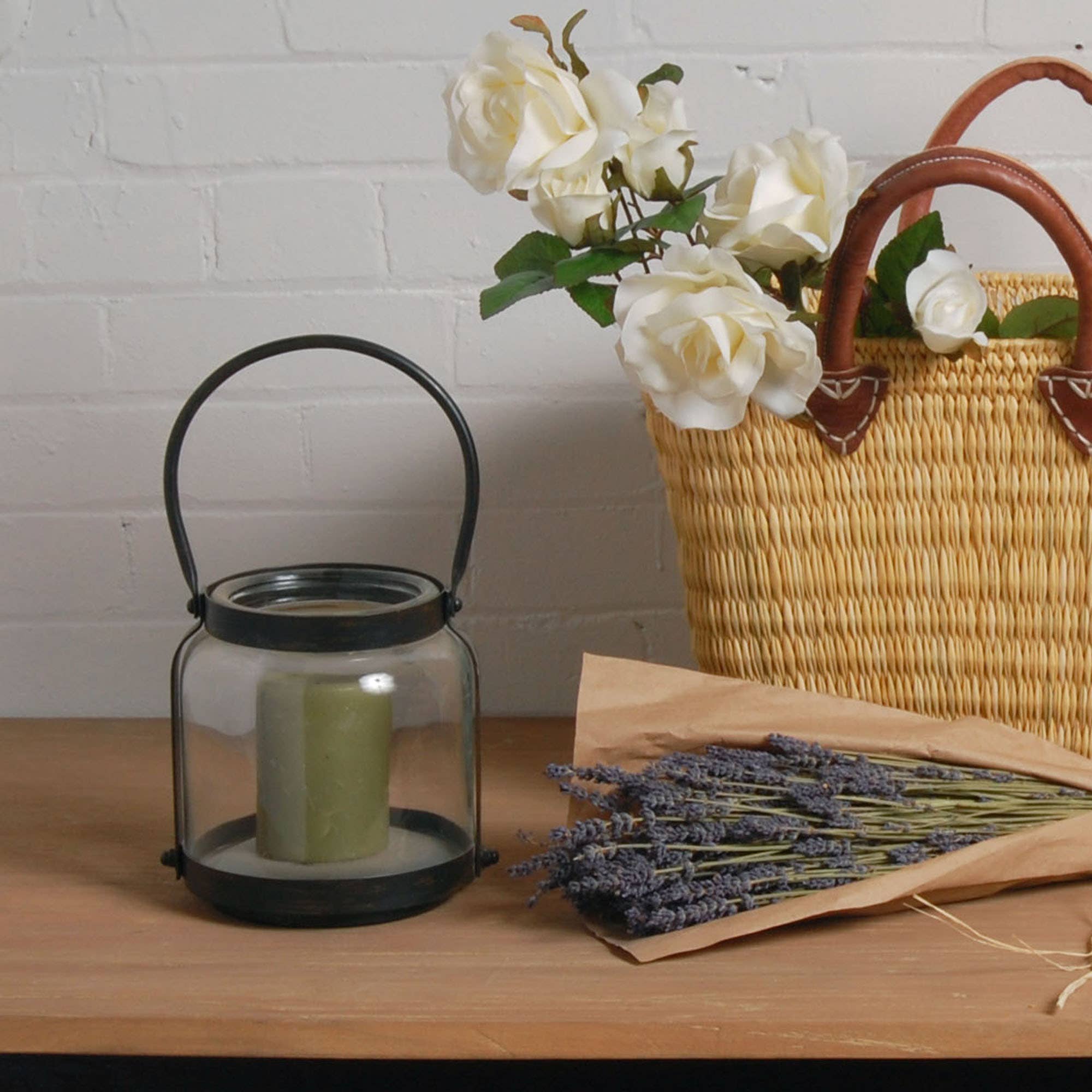 Bacon Basketware - Wholesale Jar - Small Glass and Metal Jar with Handle2